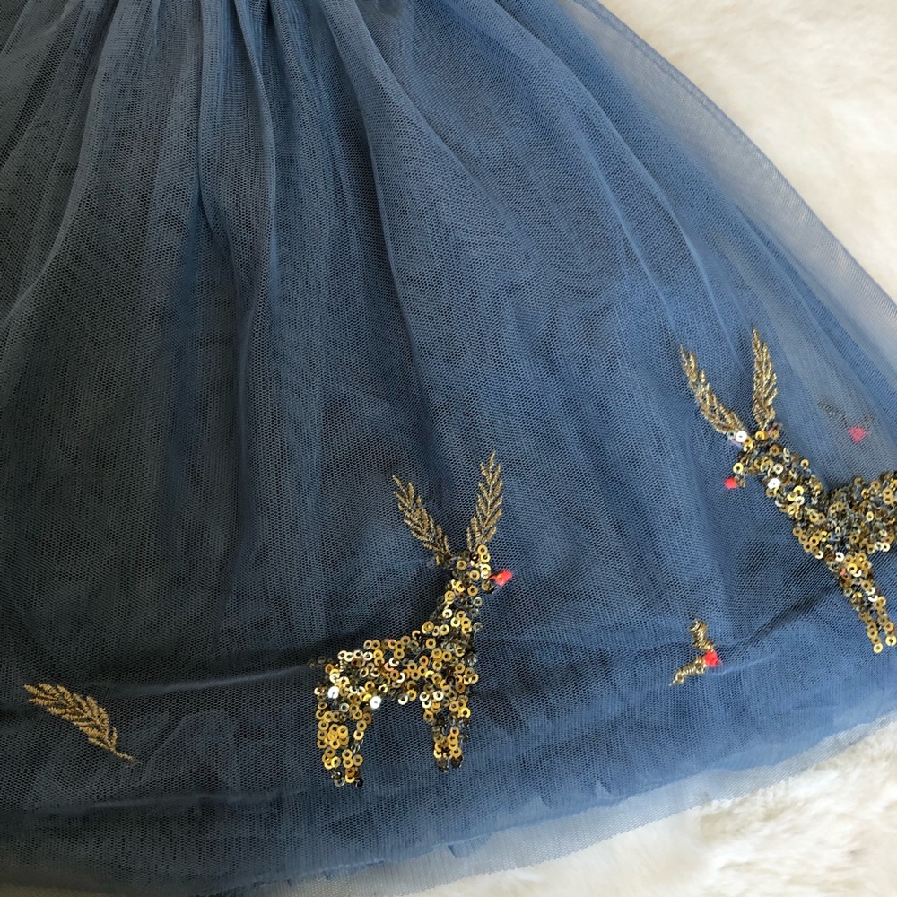 Mini Boden reindeer tulle dress - Picture 2 of 12